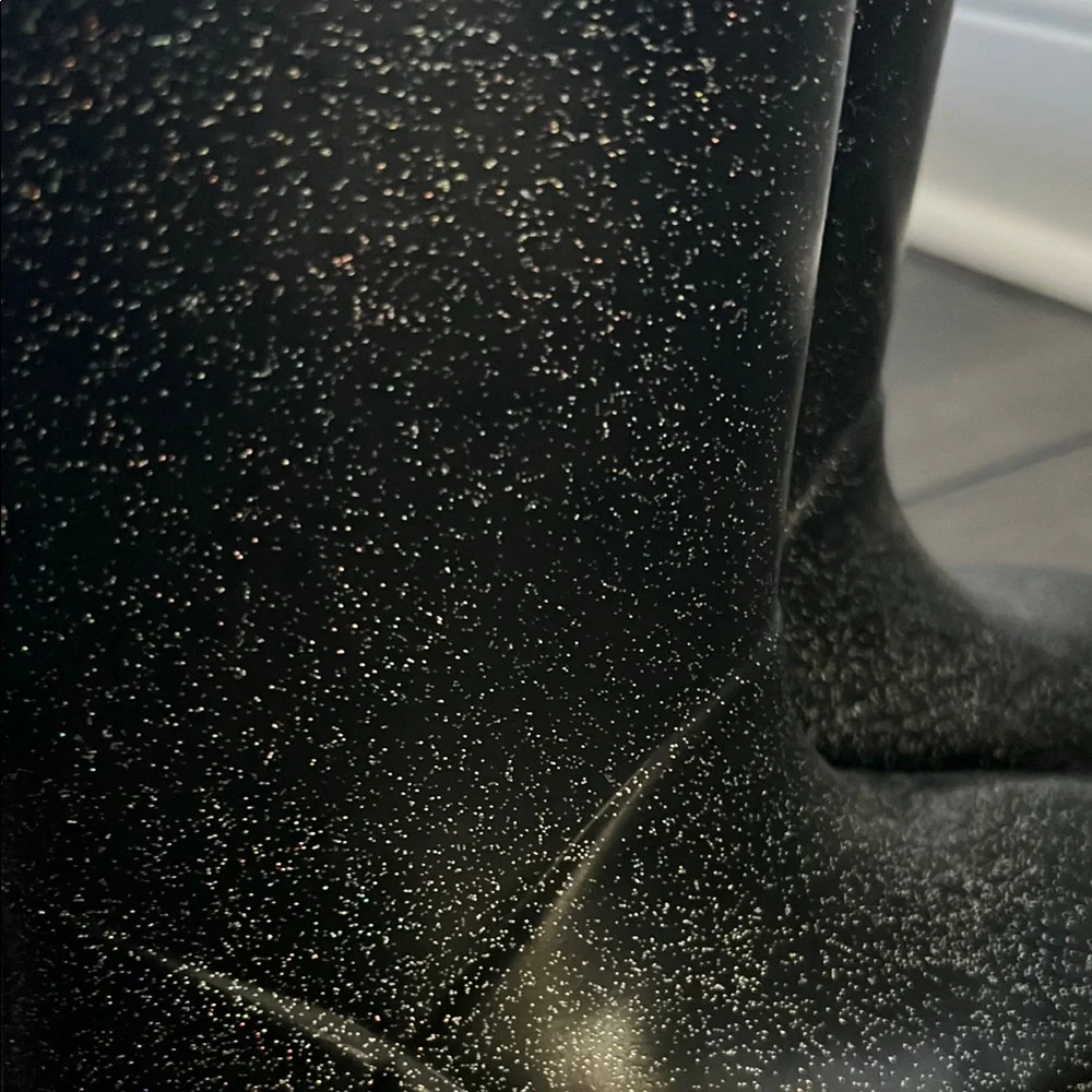 Hunter Kids Black Glitter Rain Boots